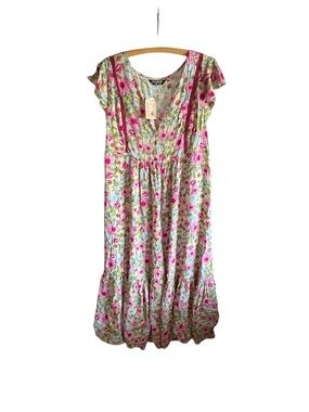 BloomChic Floral Cottagecore Maxi Dress NWT Plus Size 18/20